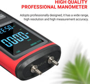 LABART Digital Manometer Dual-Port Manometer Gas Pressure Tester 13 Selectable Units with Data Logger & Software GT5101